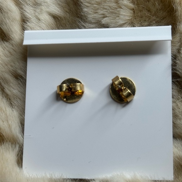 Tory Burch Black and Gold Floral Earrings - Picture 3 of 5